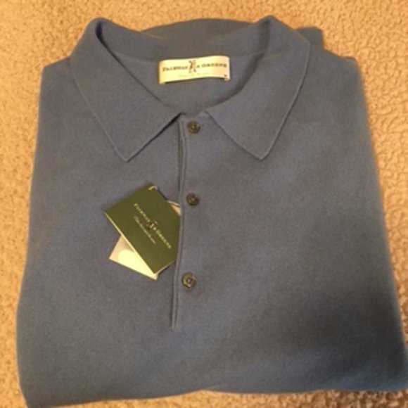 New with tags  Fairway & Greene 100% Cashmere Polo Sweater  XL - Picture 4 of 10